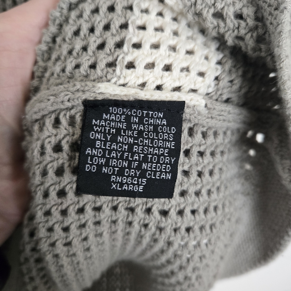Massive Luxury Edition Sage Green Knit Collard Short Sleeve Cardigan Shirt XL - Picture 4 of 5